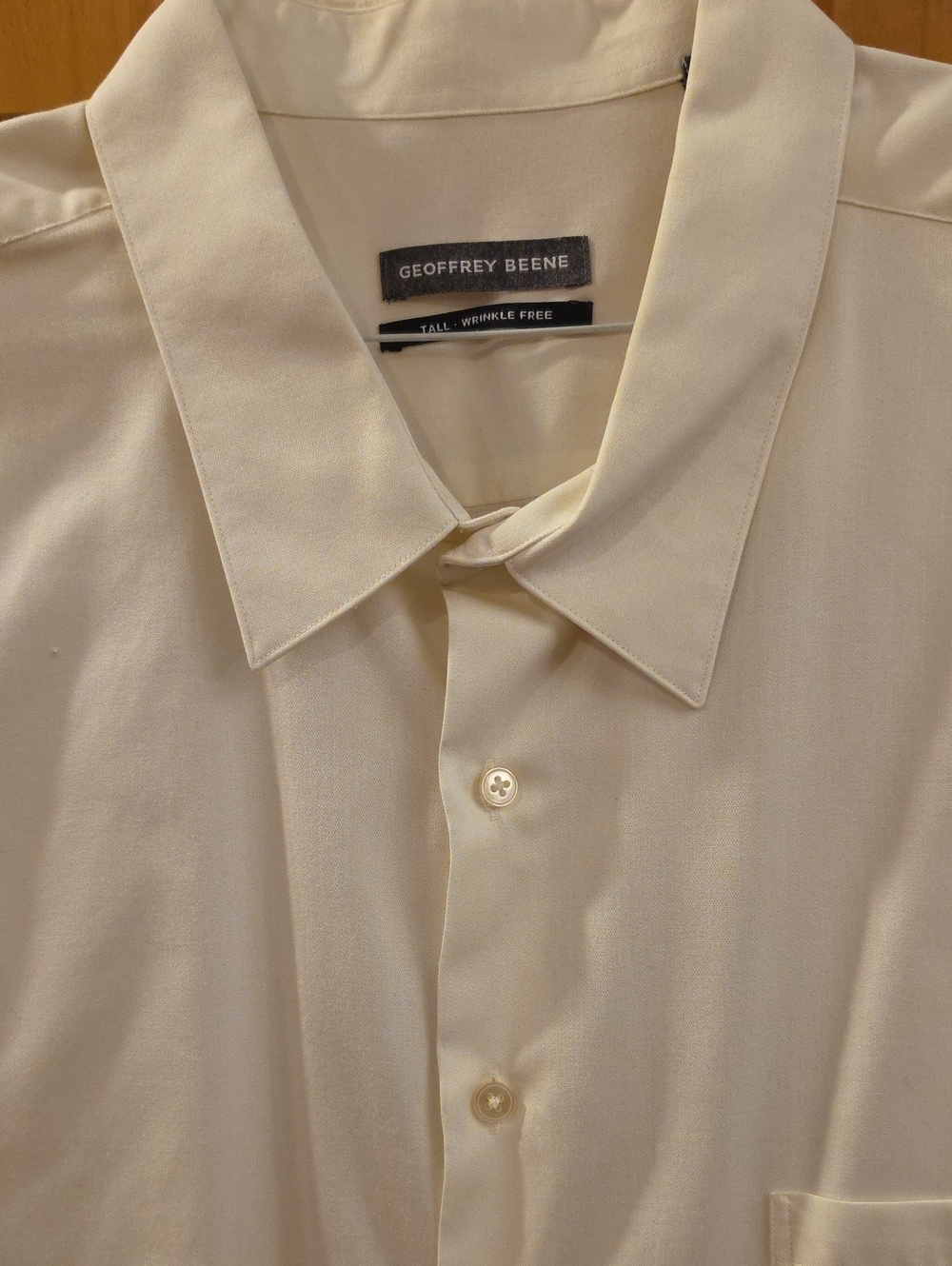 Geoffrey Beene Cream Button-Front Dress Shirt